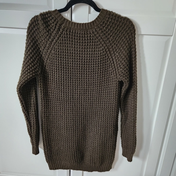 FOREVER 21, Dark green kaki cable knit sweater Size M - Picture 4 of 6
